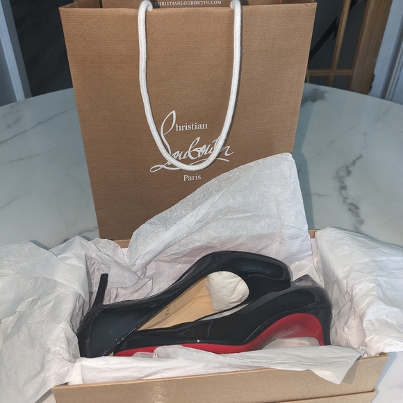Christian Louboutin Simple Pump 70mm Black Patent Calf - Size 36.5 - Picture 2 of 15
